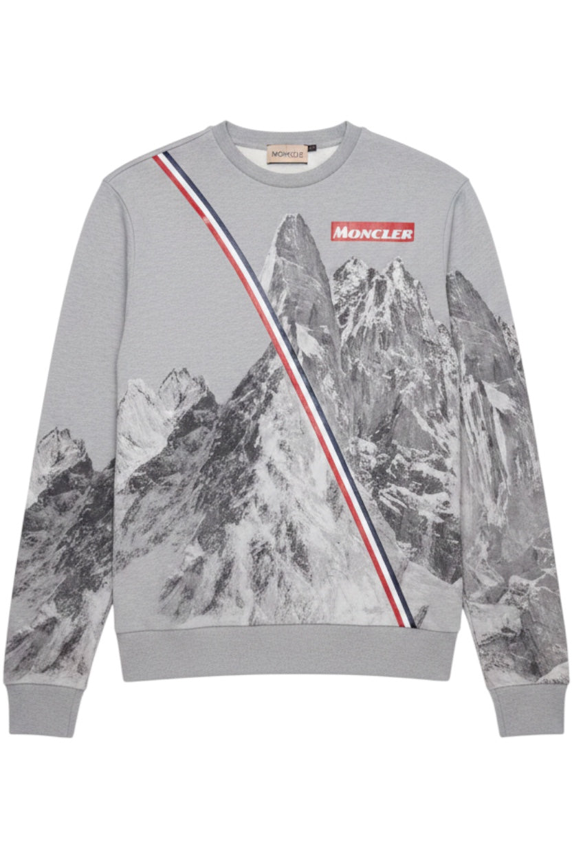 Moncler Herren Sweatshirt Grau Mehrfarbig Größe XL