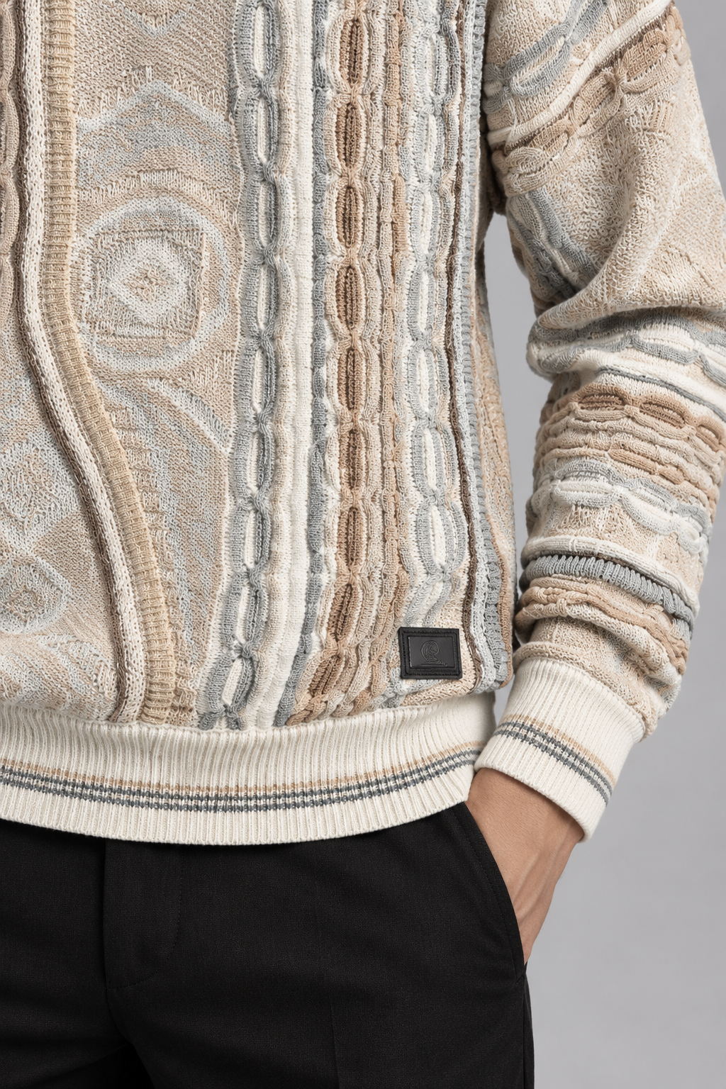 Carlo Colucci Strickpullover Beige
