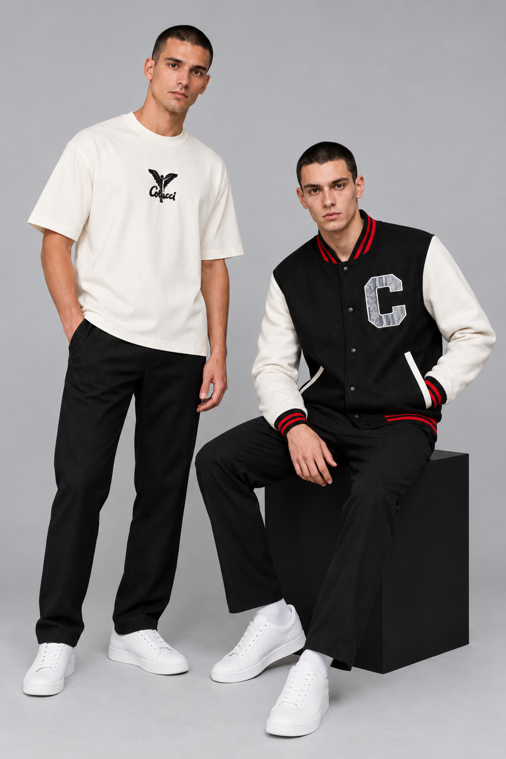 Carlo Colucci Jacke + T-Shirt Set