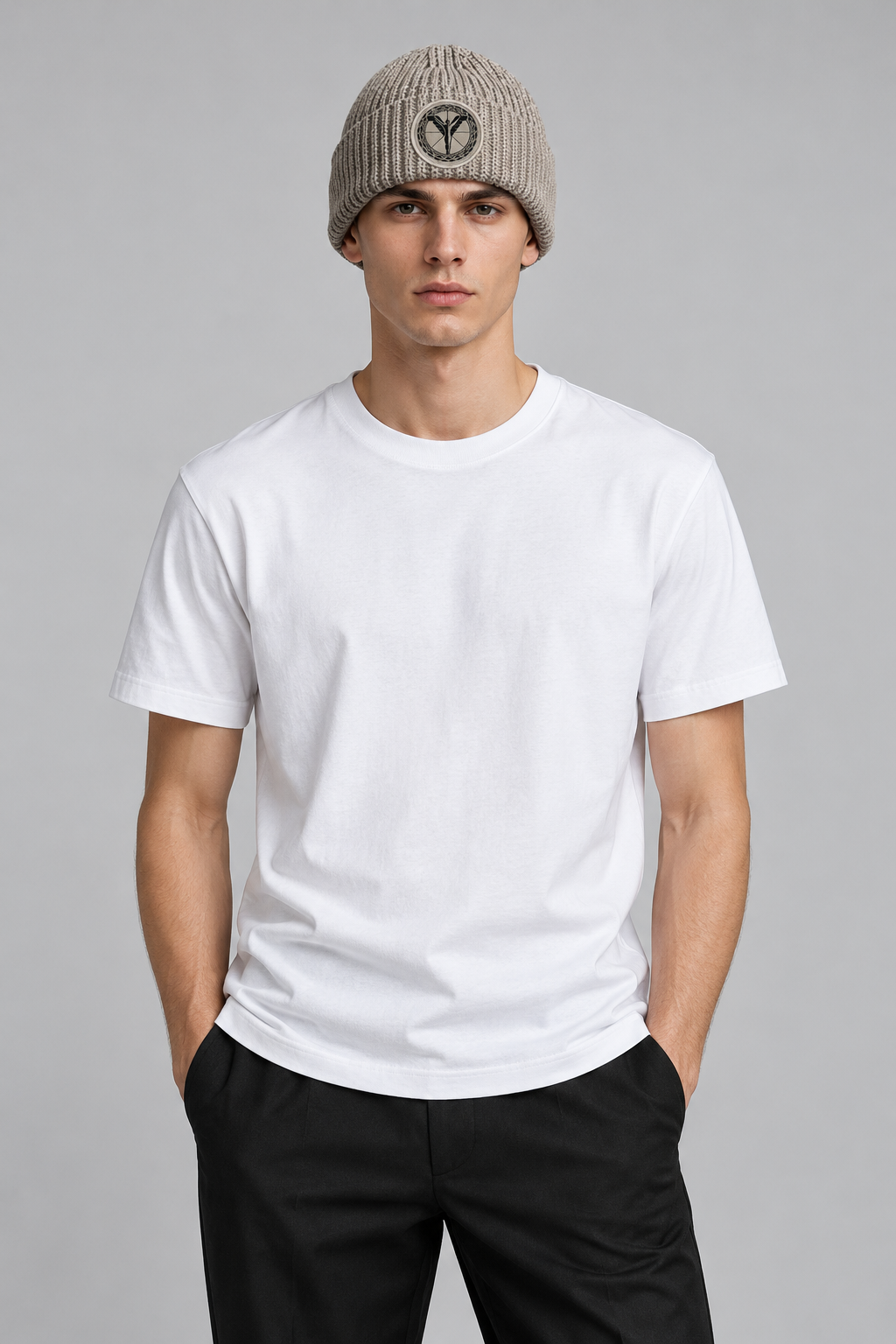 Carlo Colucci Beanie Mütze Beige