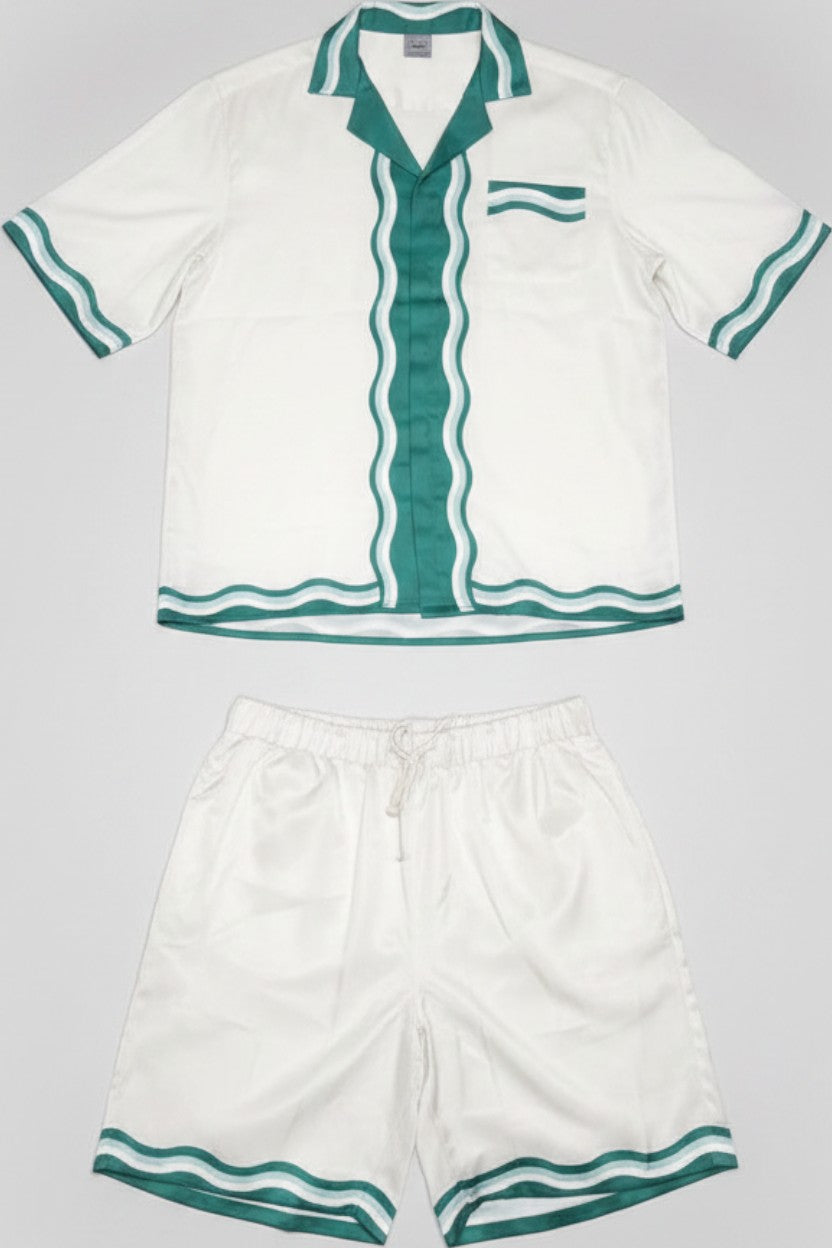 Boohoo Man Herren Set Weiß Grün Größe L
