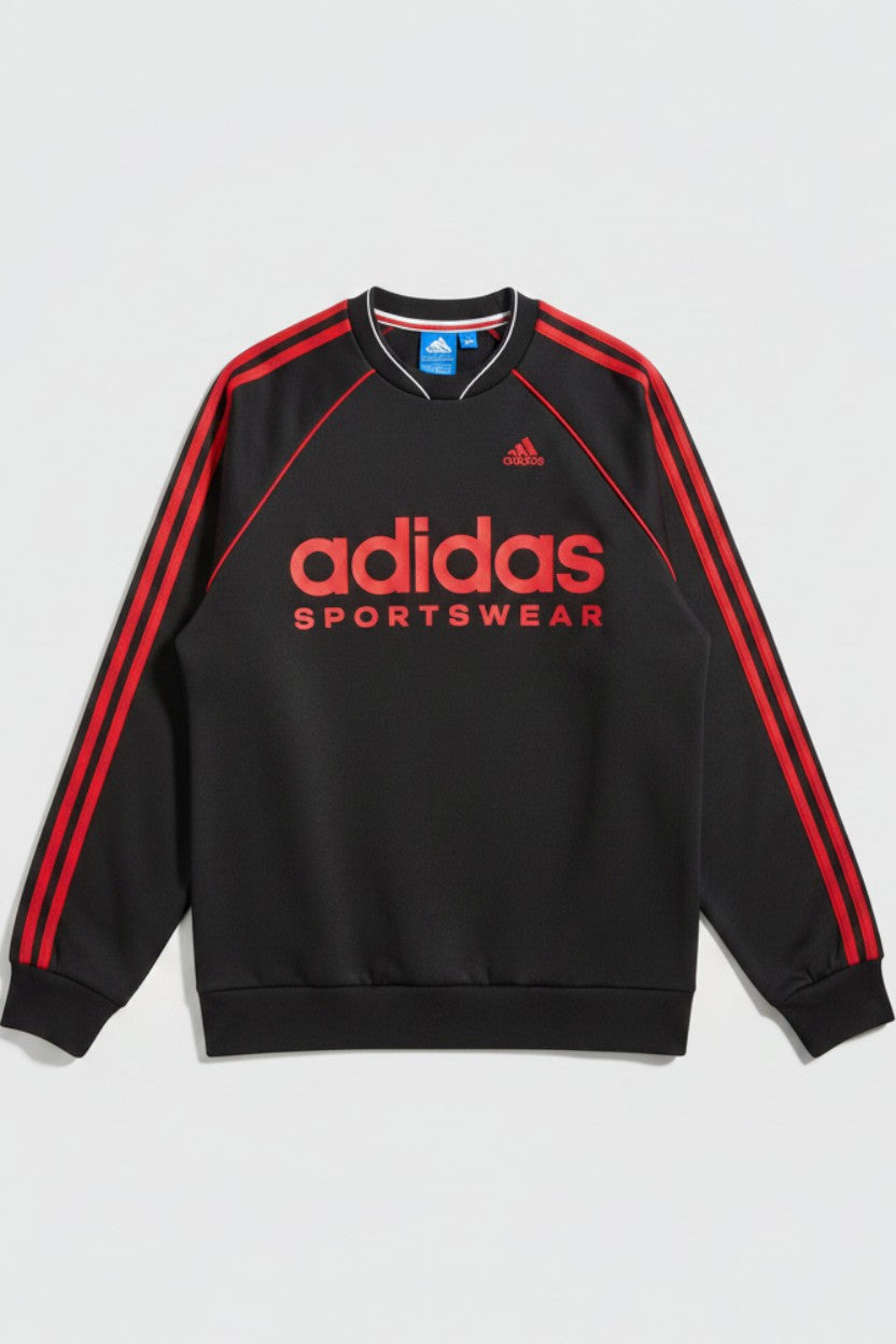 Adidas Herren Trainingsoberteil Schwarz Rot Größe S