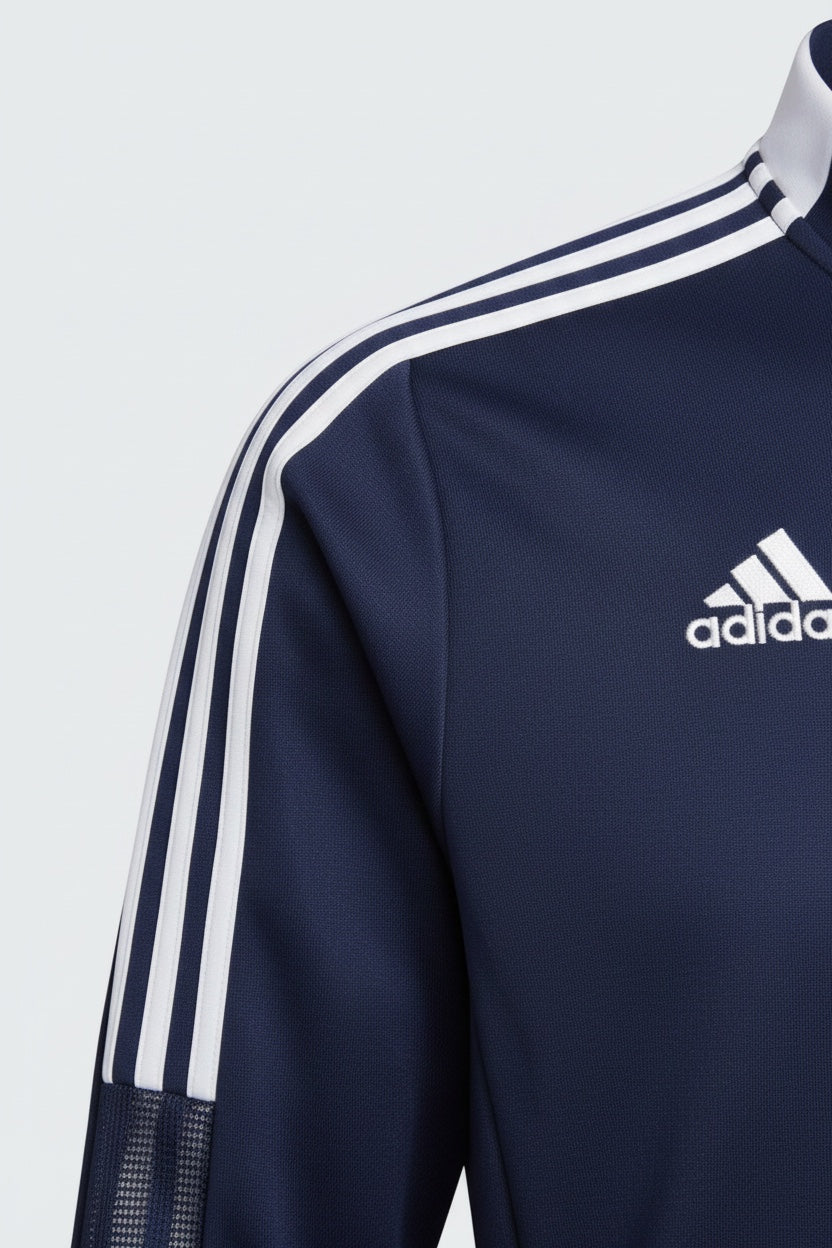 Adidas Herren Trainingsjacke Blau Weiß Größe S