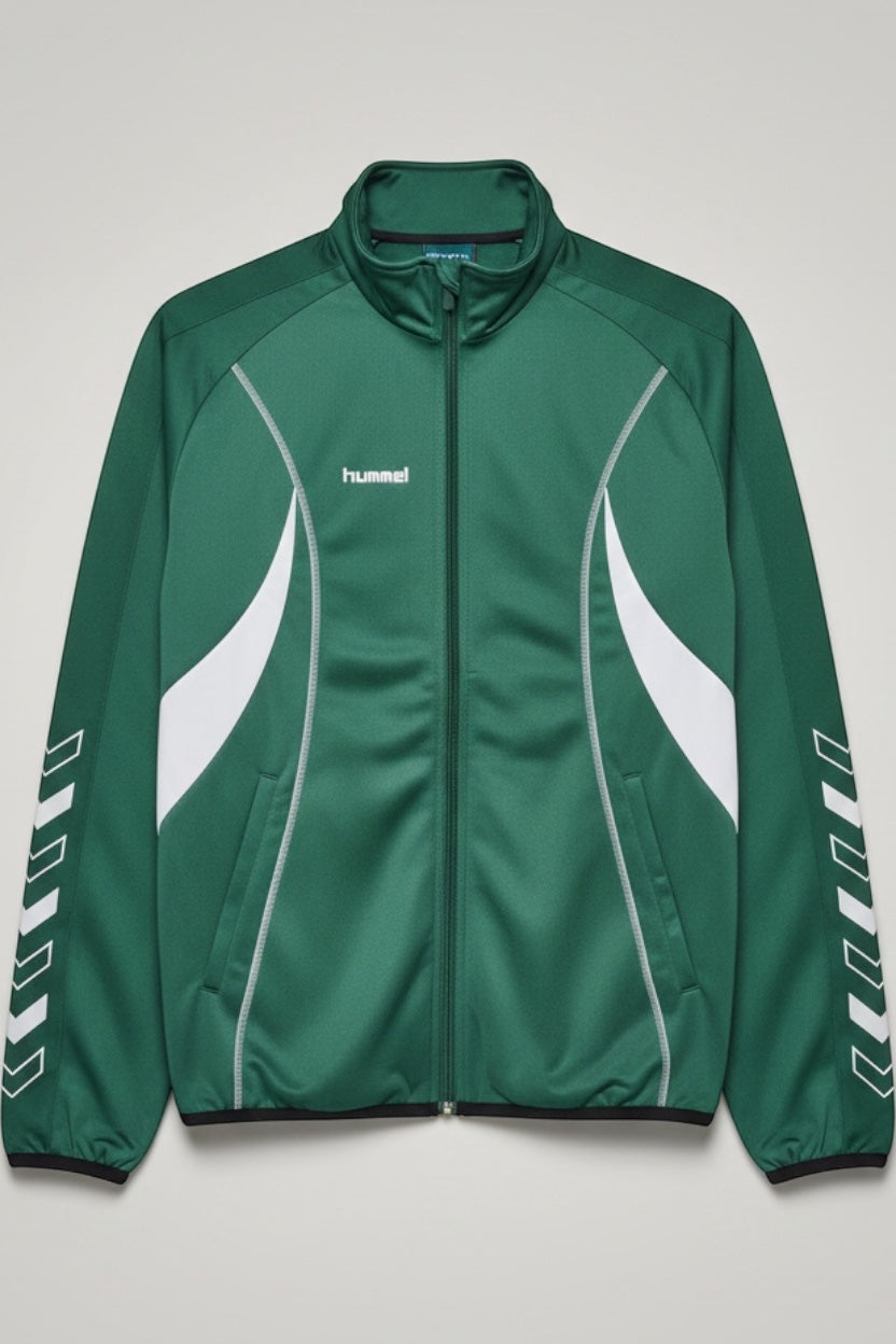 Hummel Herren Trainingsjacke Grün Weiß Größe L