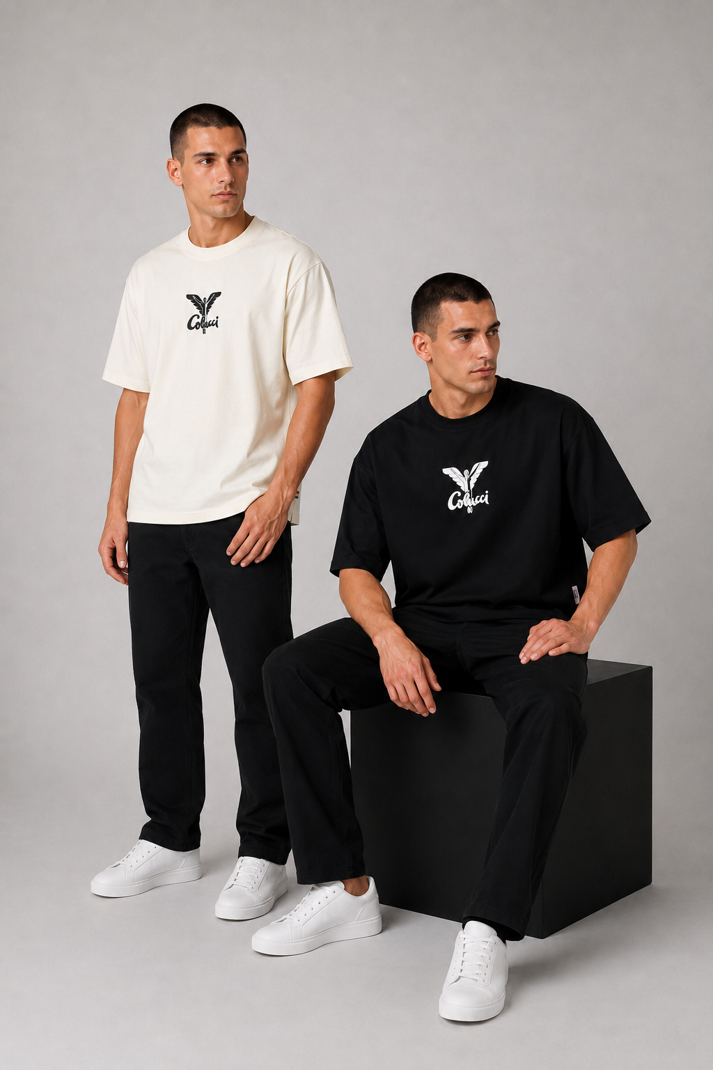 Carlo Colucci Set 2 T-Shirts Backprint