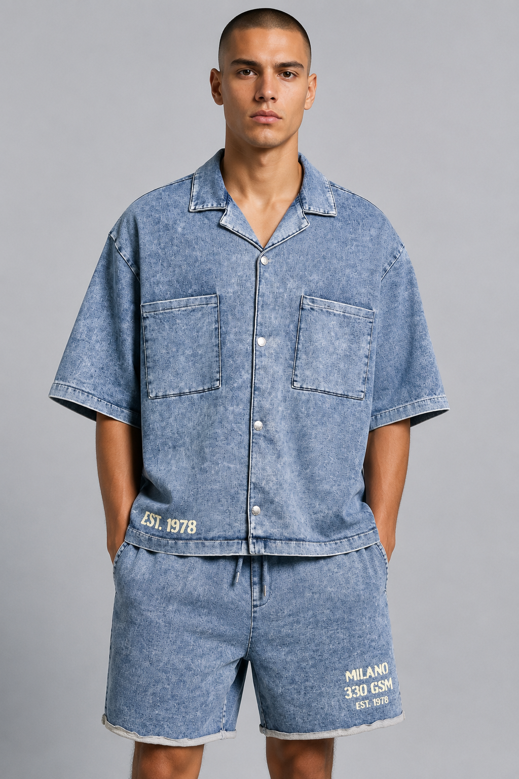 Carlo Colucci Set Hemd + Shorts