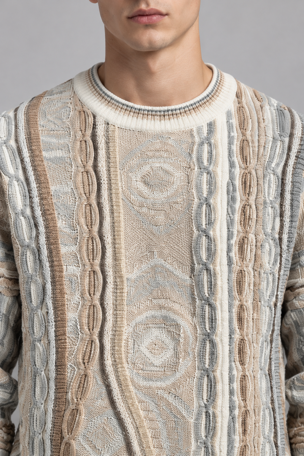 Carlo Colucci Strickpullover Beige