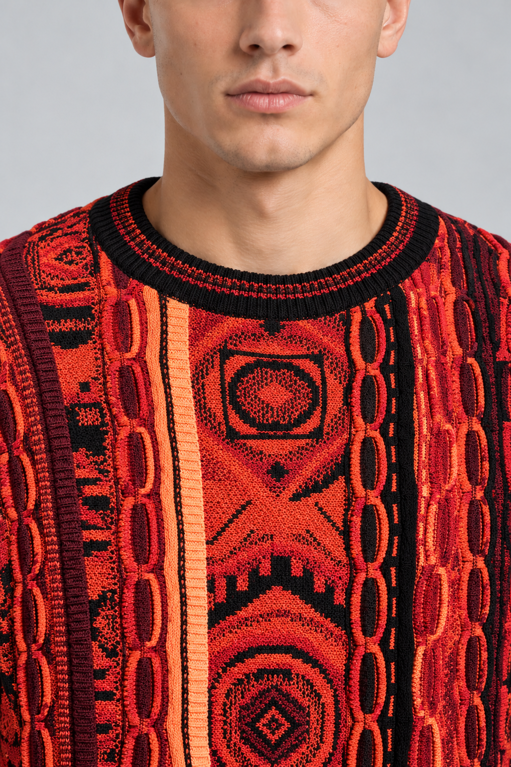 Carlo Colucci Strickpullover rot