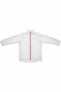 Salomon Herren Trainingsjacke Weiß Rot Einfarbig Größe L