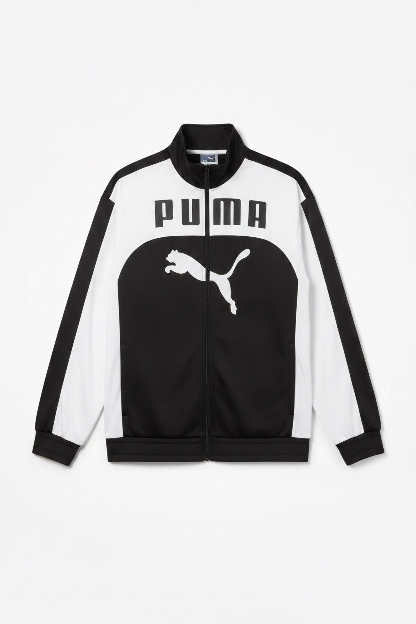 Puma Herren Trainingsjacke Weiß Schwarz Einfarbig Größe S