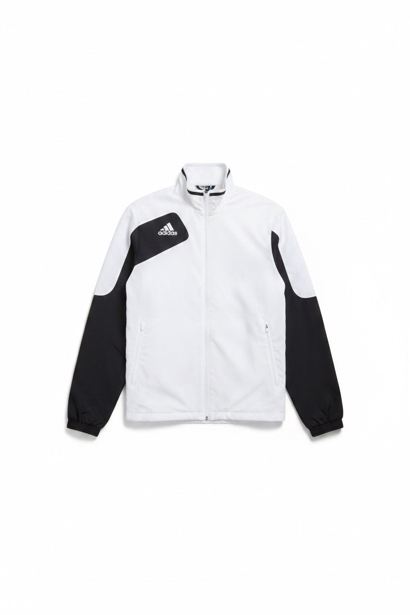 Adidas Herren Trainingsjacke Weiß Schwarz Print Größe L