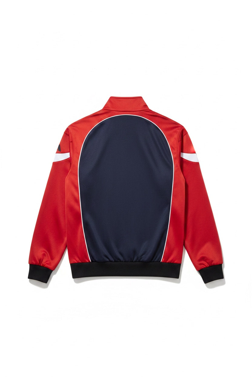 Adidas Herren Trainingsjacke Rot Blau Weiß Mehrfarbig Größe XL