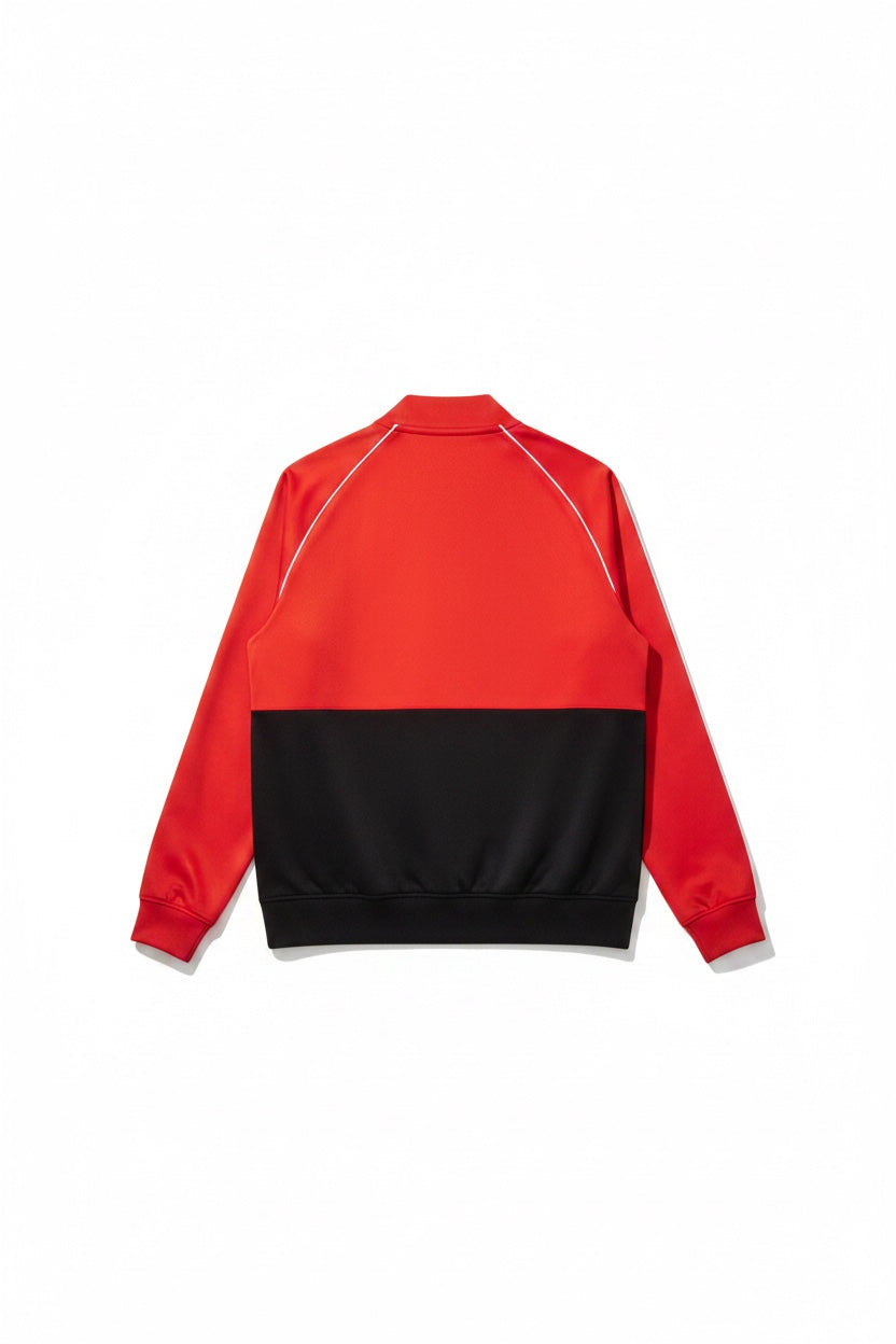 Adidas Herren Trainingsjacke Rot Schwarz Weiß Gestreift Größe M