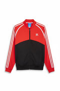 Adidas Herren Trainingsjacke Rot Schwarz Weiß Gestreift Größe M