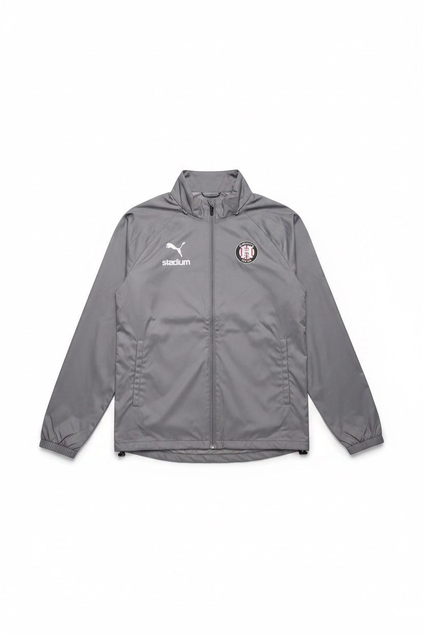 Puma Herren Trainingsjacke Grau Einfarbig Größe L