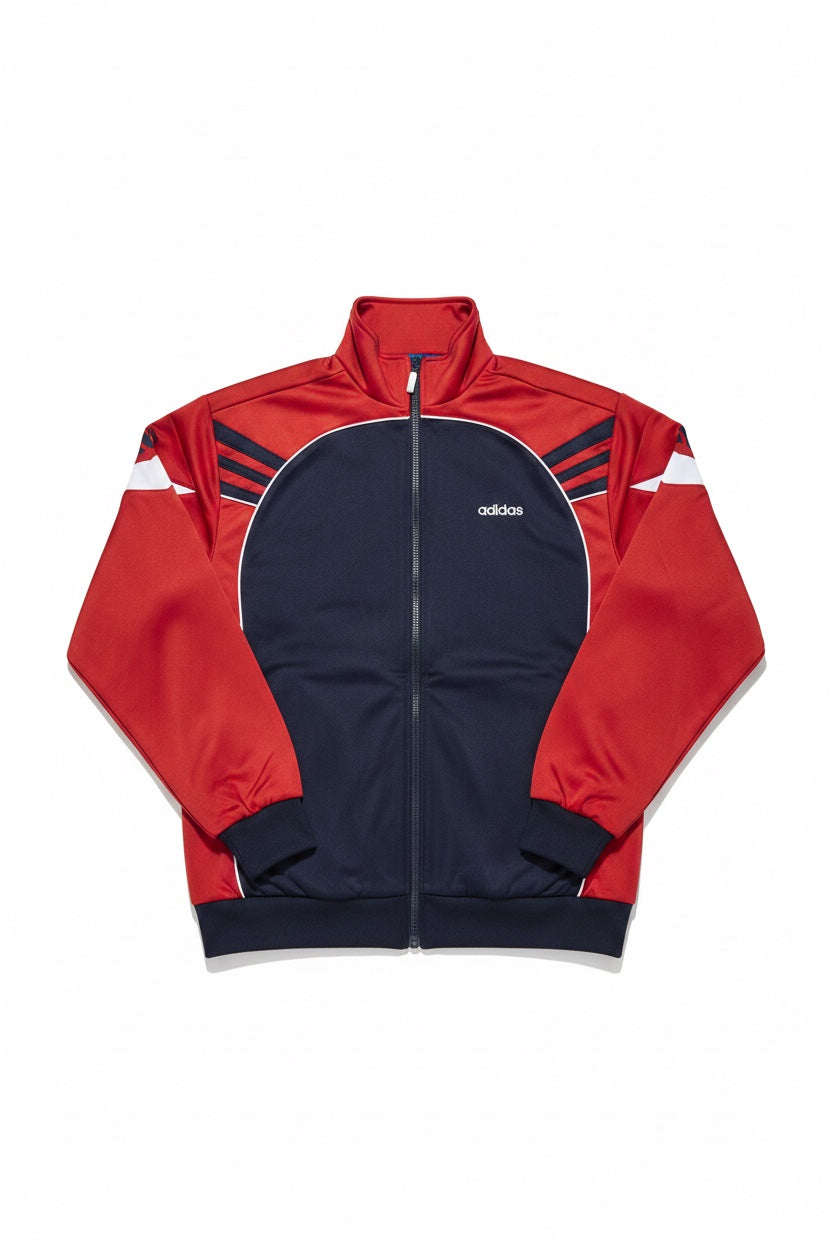 Adidas Herren Trainingsjacke Rot Blau Weiß Mehrfarbig Größe XL