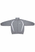 Bershka Herren Trainingsjacke Grau Weiß Einfarbig Größe L