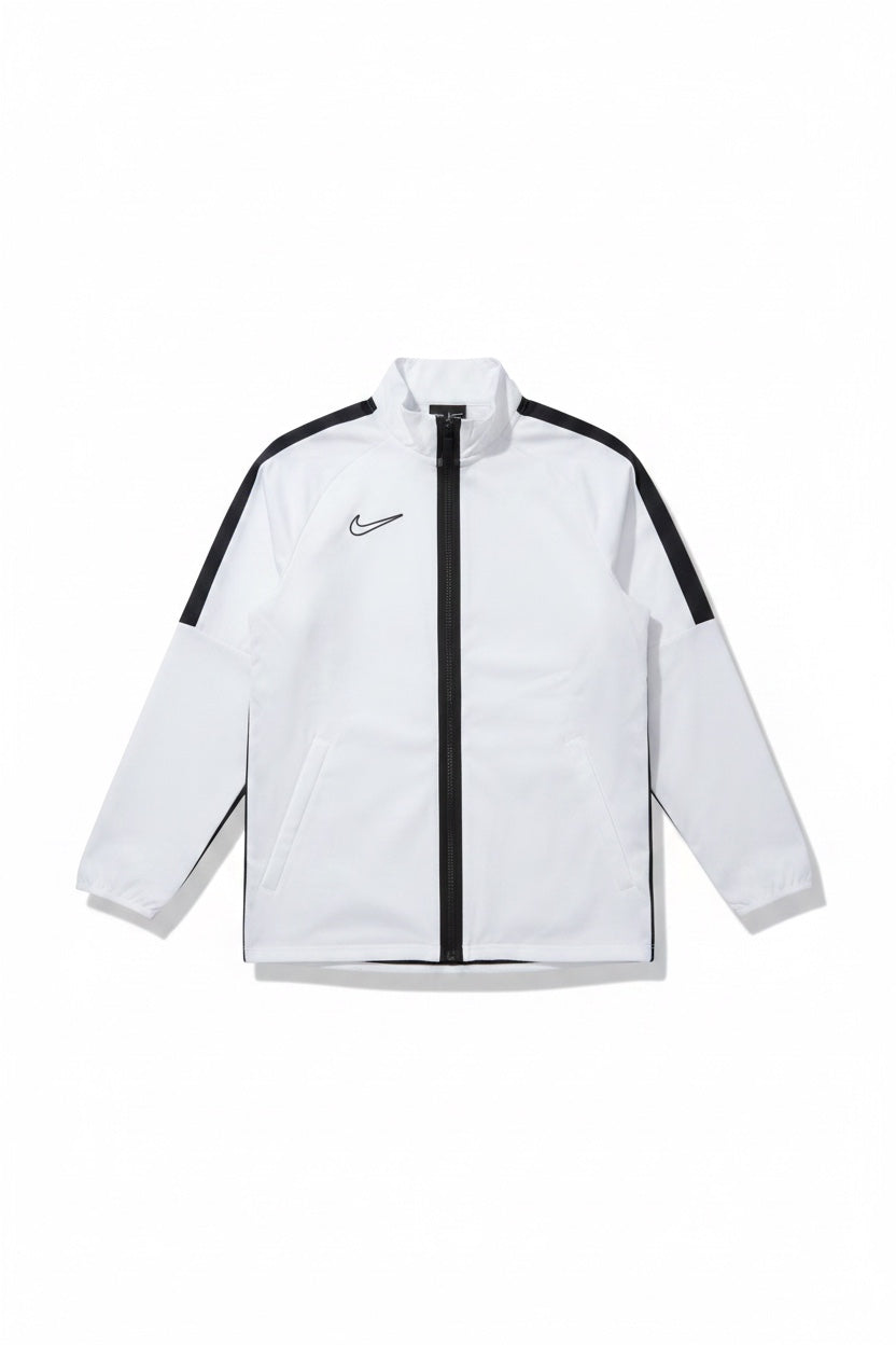 Nike Herren Trainingsjacke Weiß Schwarz Einfarbig Größe S