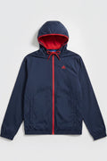 Adidas Herren Trainingsjacke Blau Rot Größe S