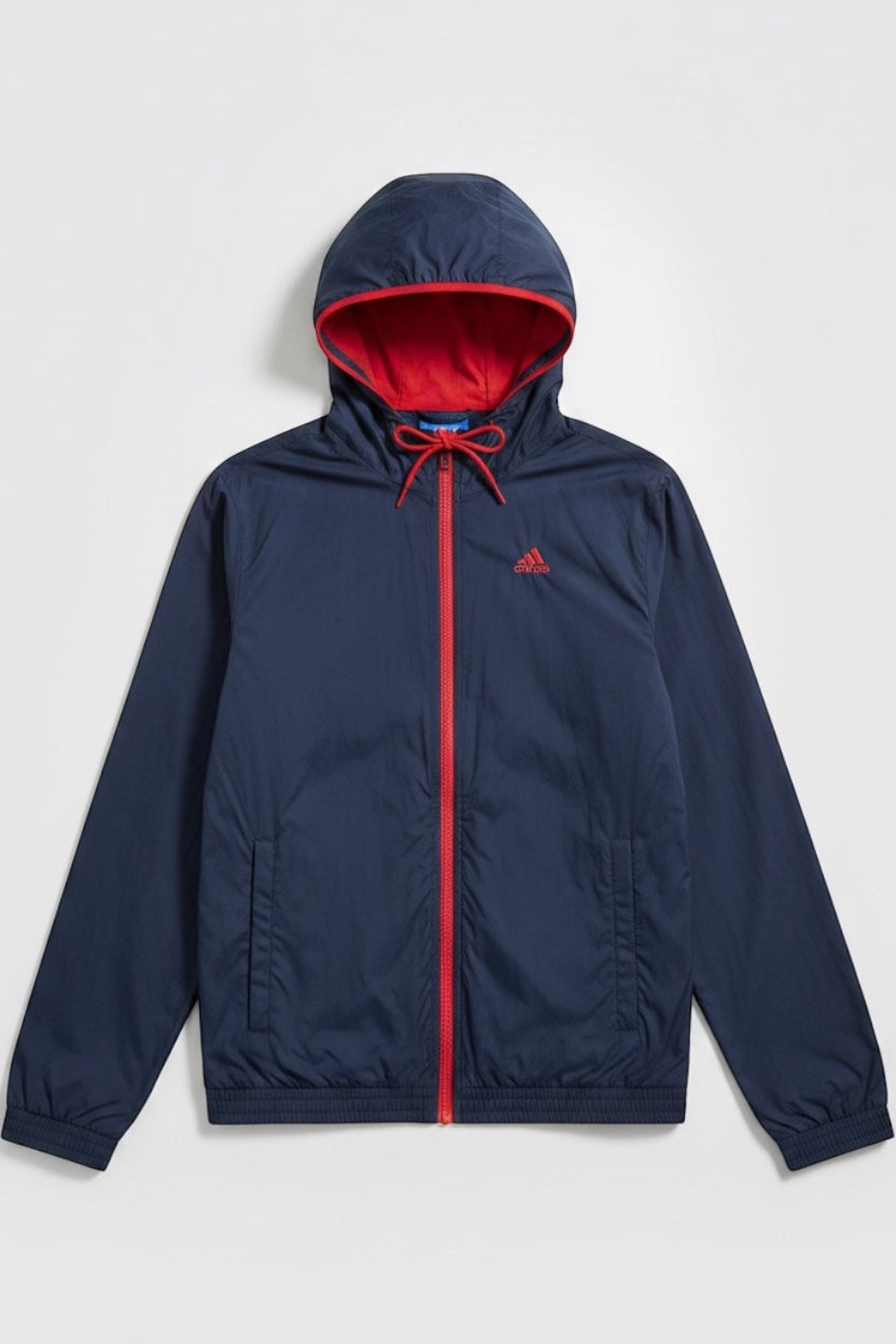 Adidas Herren Trainingsjacke Blau Rot Größe S