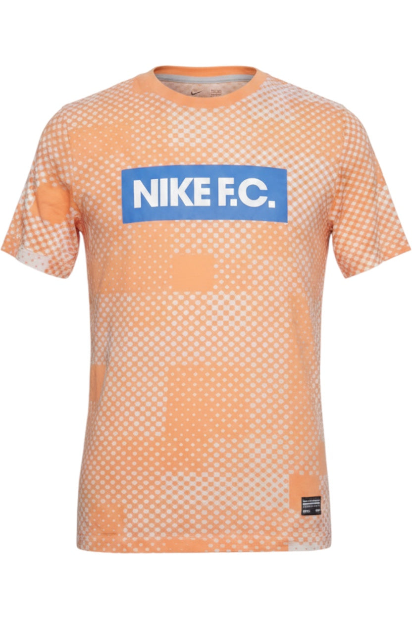 Nike Herren T-Shirt Orange-Weiß Größe S