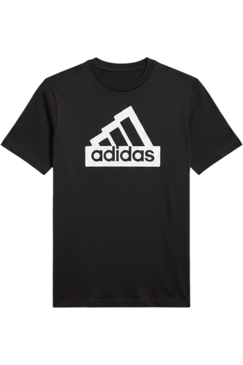 Adidas Herren T-Shirt Schwarz Print Größe M