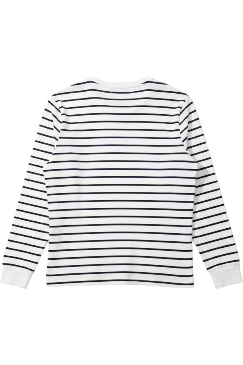 Polo Ralph Lauren Herren Langarmshirt Gestreift Weiß Blau Größe L