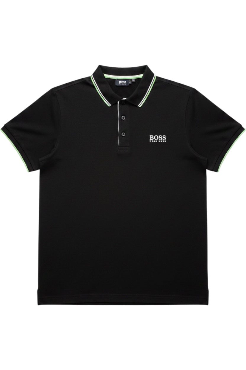 Hugo Boss Herren Poloshirt Schwarz-Grün Größe S/M