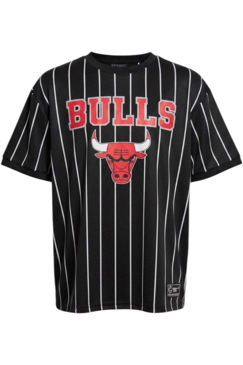 NBA Herren T-Shirt Schwarz-Weiß-Rot Größe L