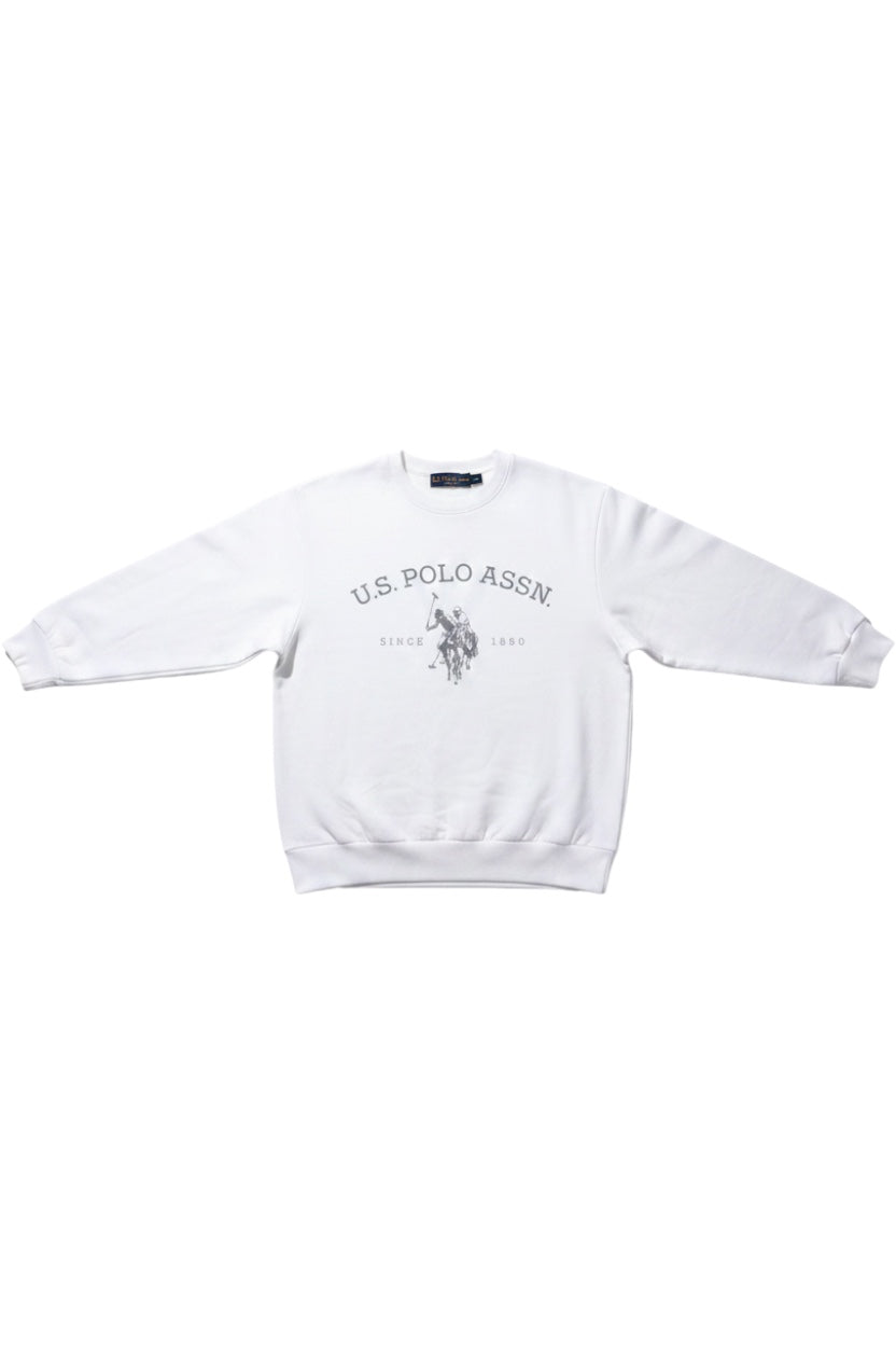 U.S. Polo Assn. Herren Sweatshirt Weiß Größe L