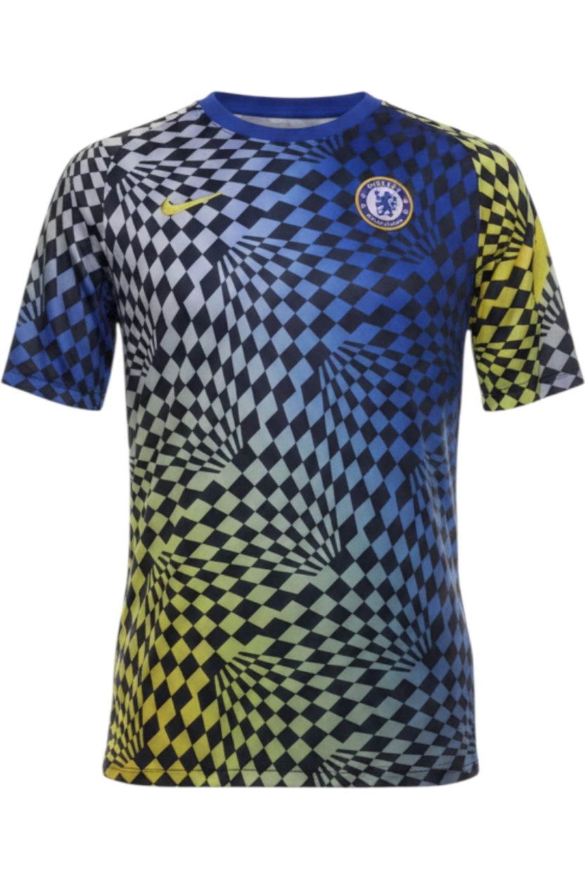 Nike Herren T-Shirt Blau-Gelb-Schwarz Größe M