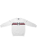 Tommy Hilfiger Herren Strickpullover Weiß Größe L