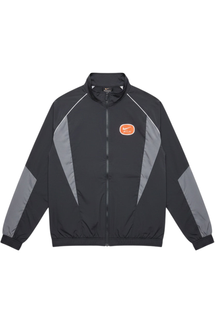 Nike Herren Trainingsjacke Grau Orange Einfarbig Größe S