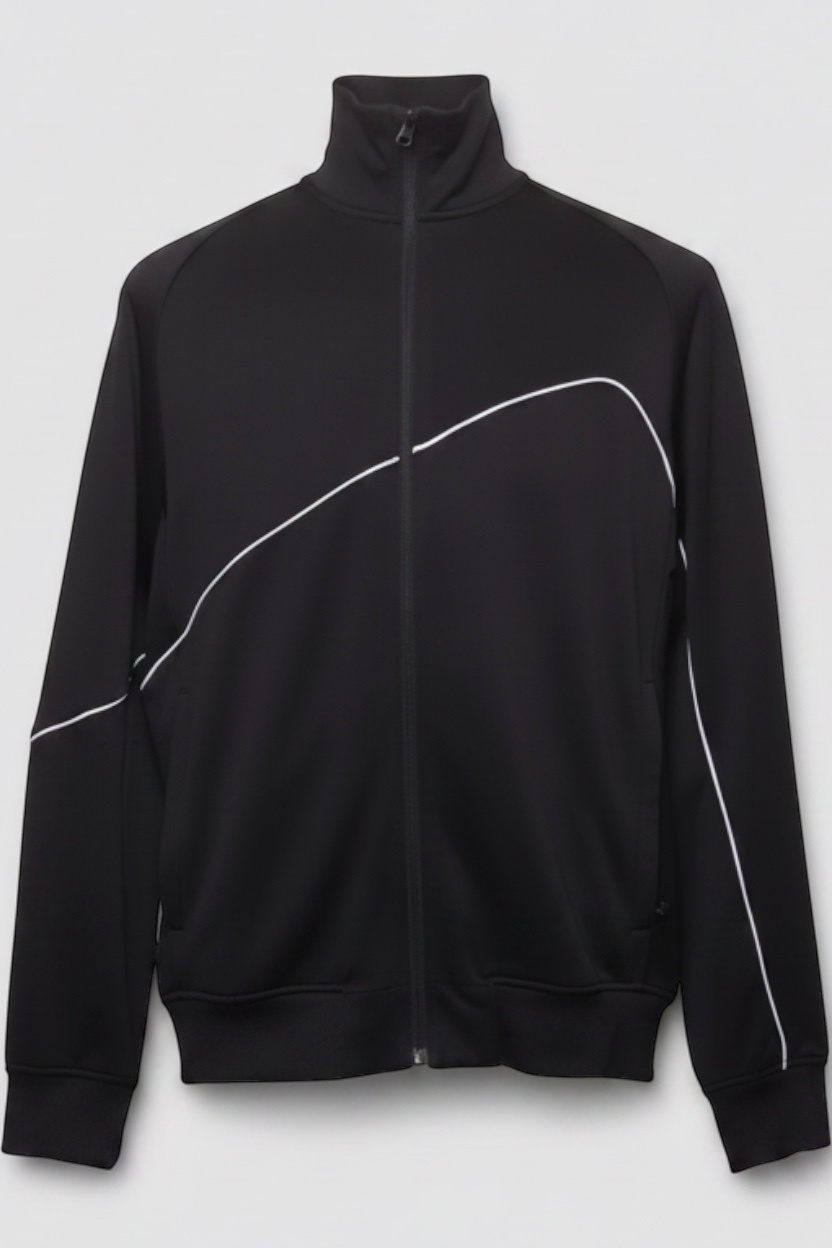 H&M Move Herren Trainingsjacke Schwarz Weiß Größe M