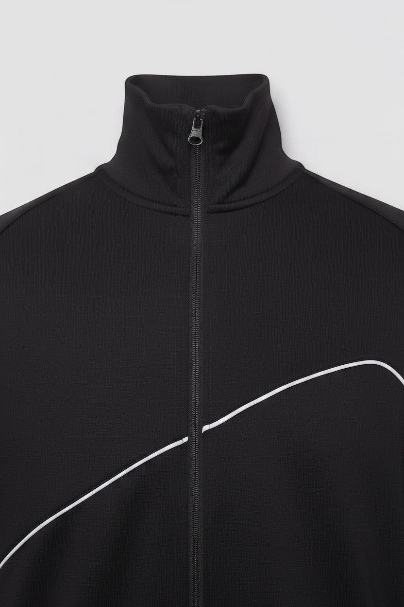 H&M Move Herren Trainingsjacke Schwarz Weiß Größe M