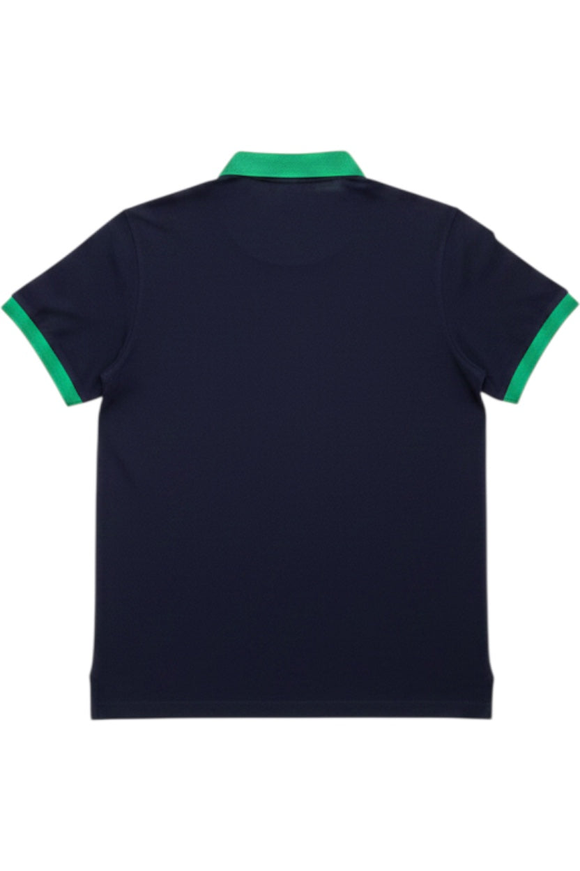 Polo Ralph Lauren Herren Poloshirt Custom Slim Fit Blau Grün Größe L