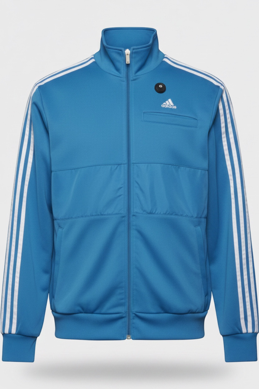 Adidas Herren Trainingsjacke Blau Weiß Größe M