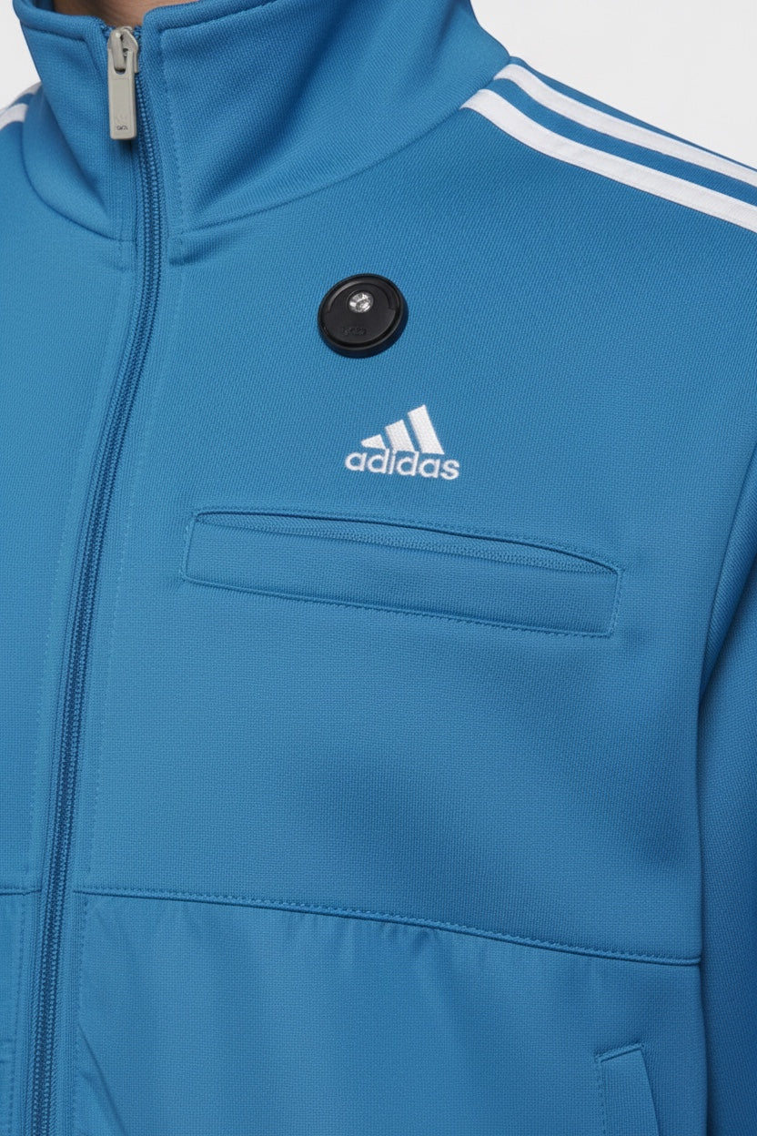 Adidas Herren Trainingsjacke Blau Weiß Größe M
