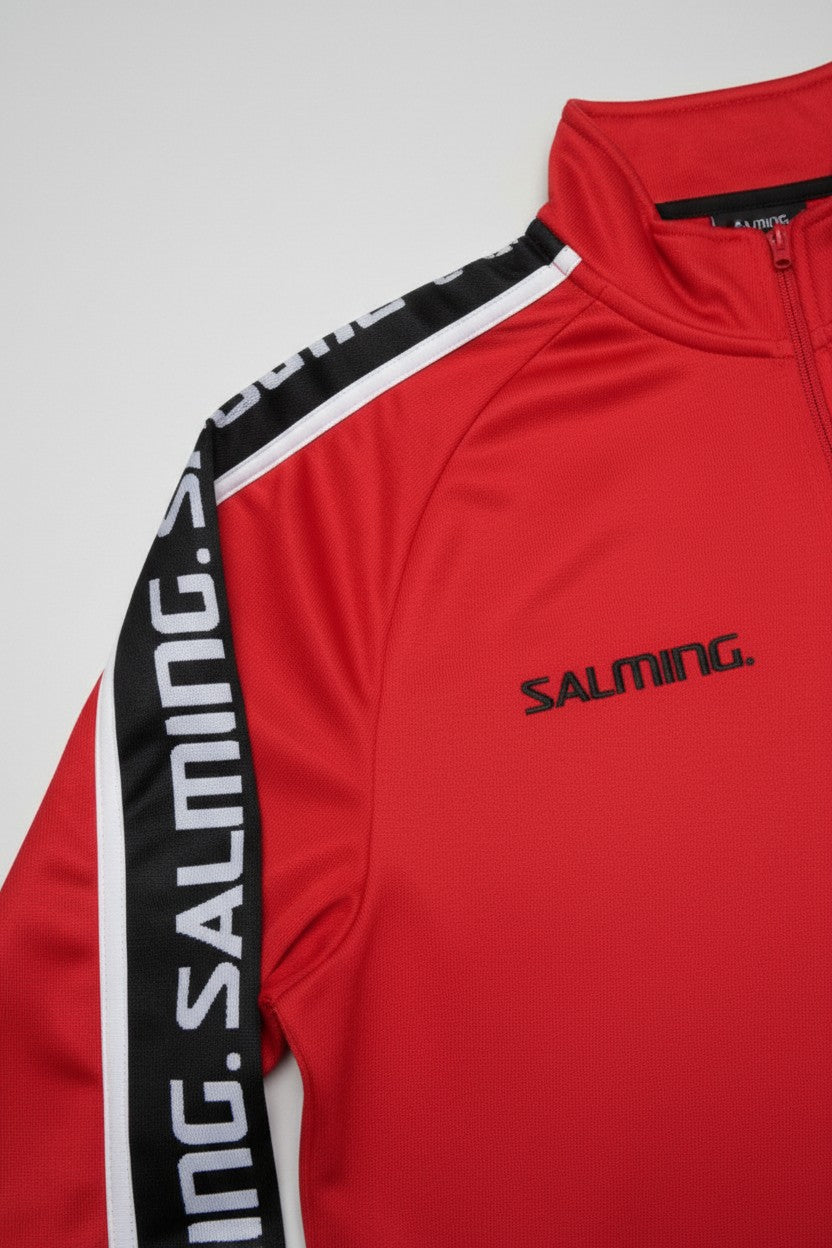 Salming Herren Trainingsoberteil Rot Schwarz Weiß Größe L