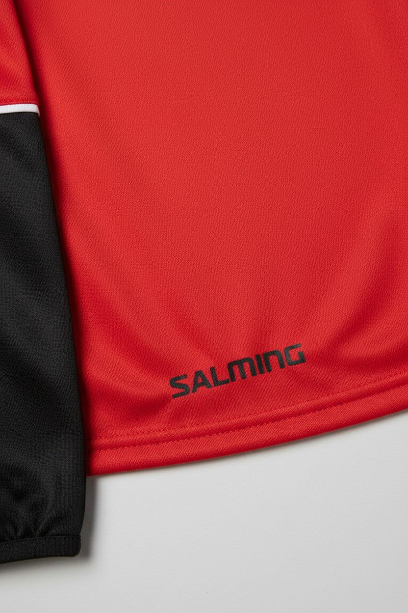 Salming Herren Trainingsoberteil Rot Schwarz Weiß Größe L