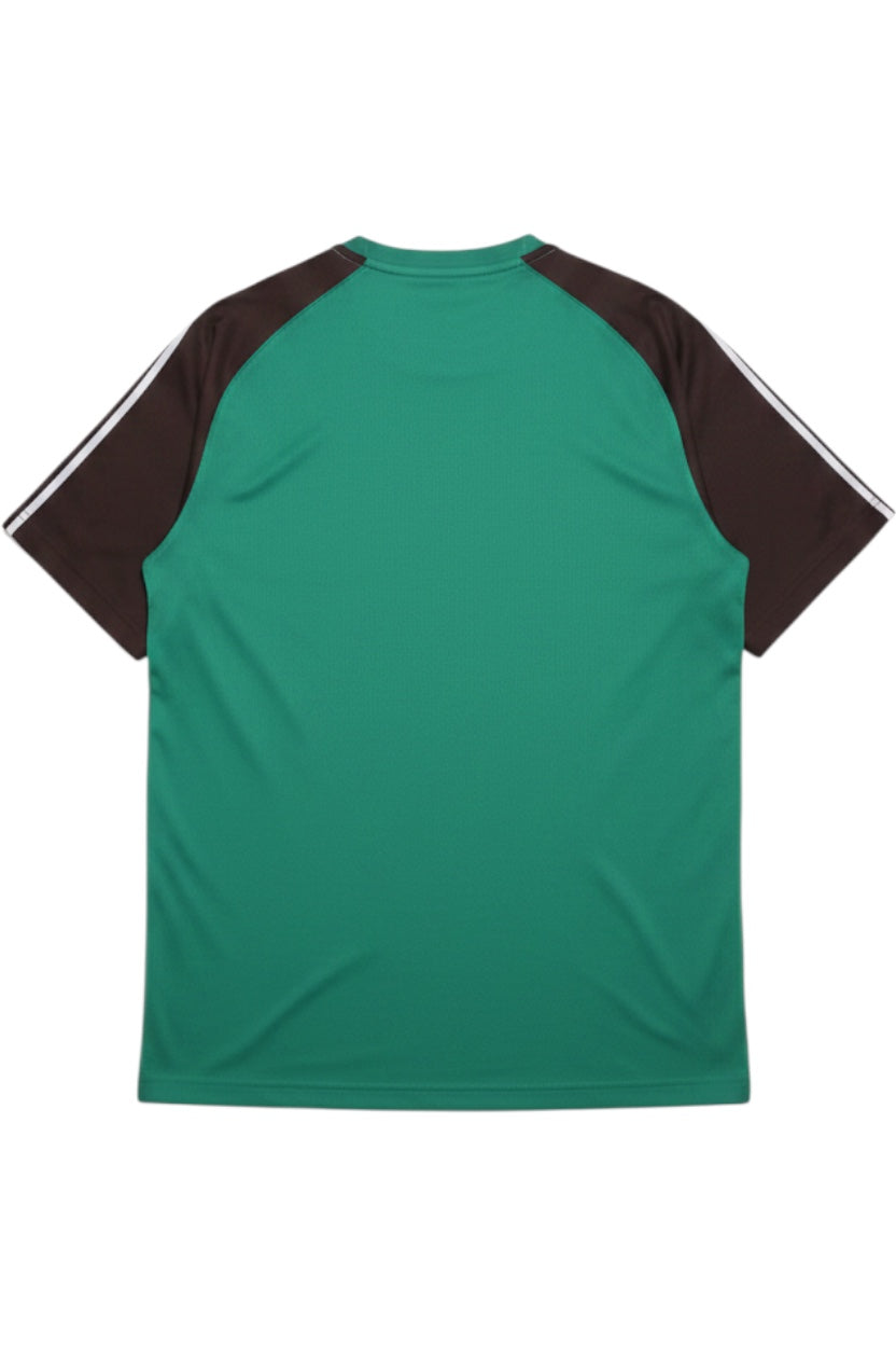 Adidas Herren T-Shirt Grün-Braun-Gelb Gestreift Größe M