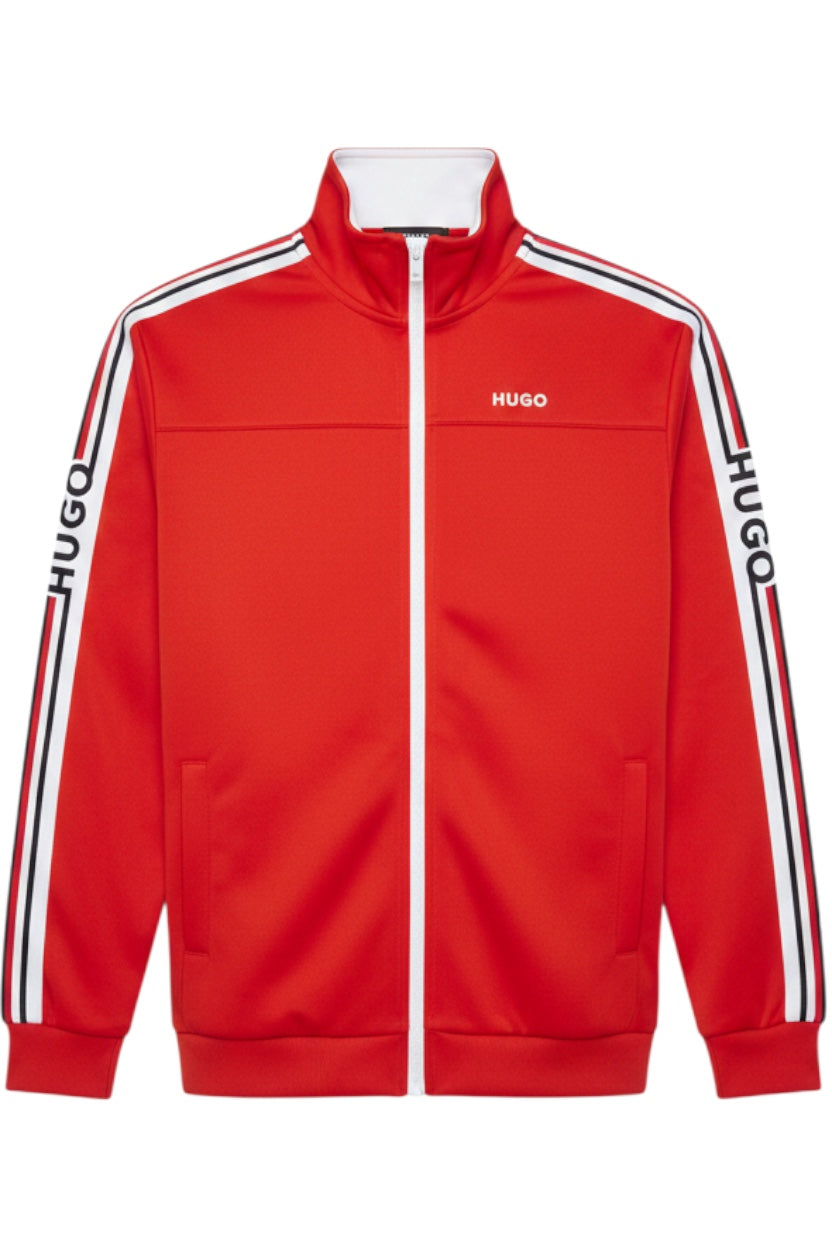 Hugo Boss Herren Trainingsjacke Rot Weiß Schwarz Streifen Größe S