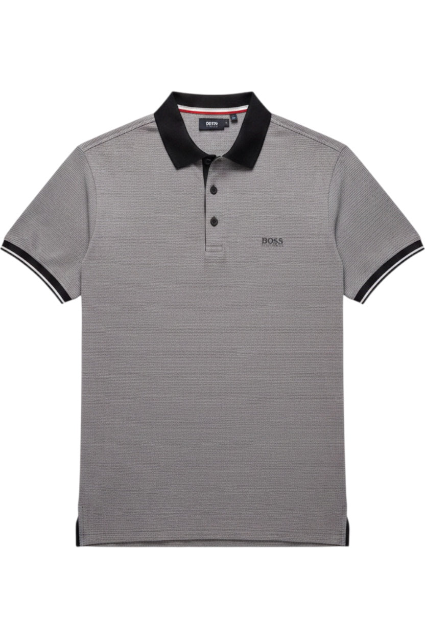 Hugo Boss Herren Poloshirt Grau-Schwarz Größe L
