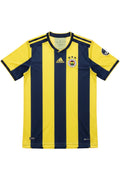 Adidas Herren Fußball Trikot Gelb Blau Streifen Größe 2XL