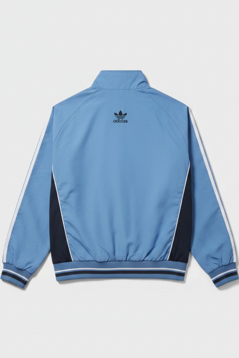 Adidas Herren Trainingsjacke Blau Schwarz Weiß Größe 46