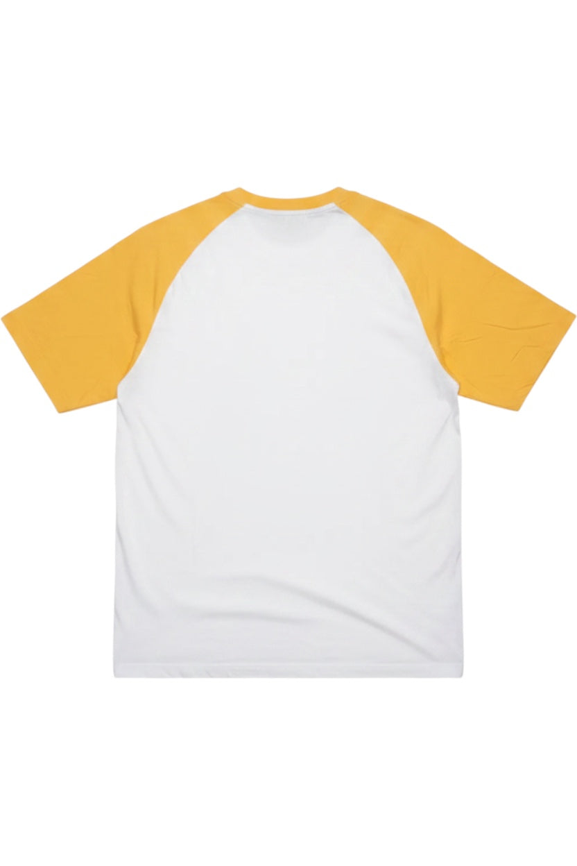 Adidas Herren T-Shirt Weiß-Gelb-Schwarz Print Größe L