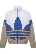 Adidas Herren Trainingsjacke Weiß Blau Beige Streifen Größe S