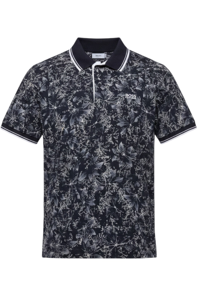 Hugo Boss Herren Poloshirt Schwarz-Weiß Größe L