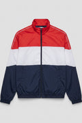 Bershka Herren Trainingsjacke Rot Weiß Blau Größe M