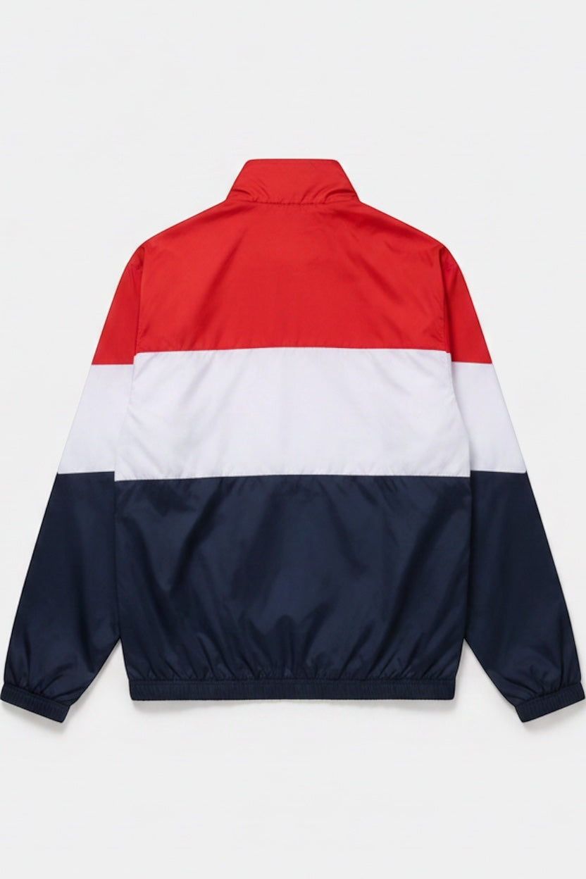 Bershka Herren Trainingsjacke Rot Weiß Blau Größe M